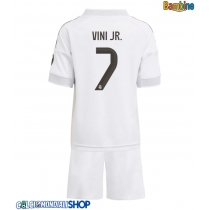 Maglie da calcio Real Madrid Vinicius Junior #7 Prima Maglia Bambino 2025-26 Manica Corta (+ Pantaloni corti)